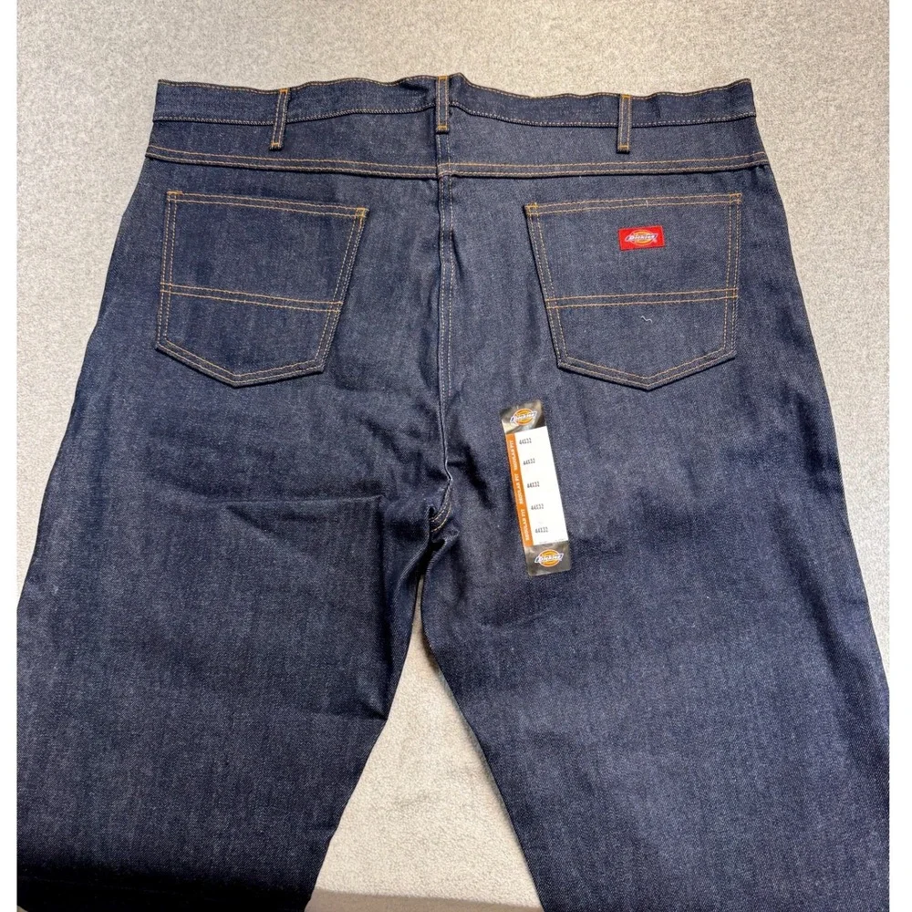 Dickies Regular Fit Jeans Mens 44x32 Indigo Blue Heavyweight Denim Workwear NWT‎